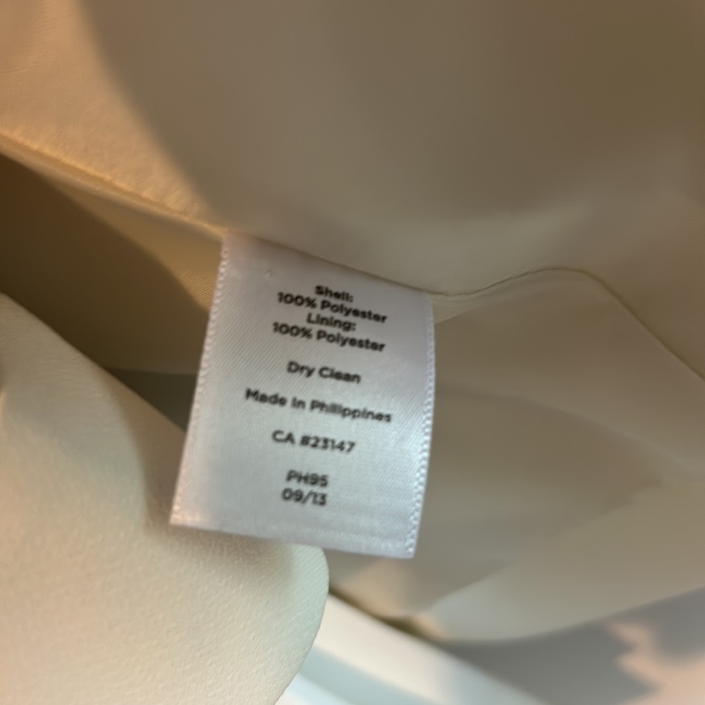 Talbots lined peplum Ivory suit. Size 10 pants Size 14 jacket. Worn once. - Picture 2 of 7
